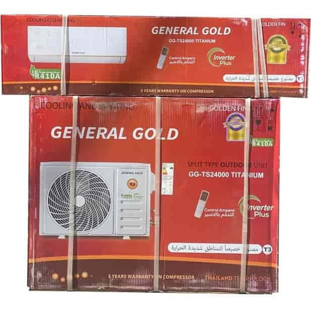کولر گازی جنرال گلد مدل اینورتر دار تیتانیوم GG-TS24 ظرفیت 24000