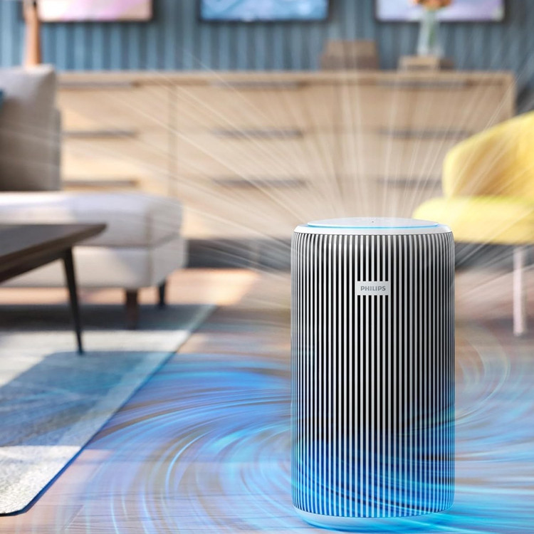 دستگاه تصفیه هوا فیلیپس مدل AC3220/10 با فیلتر HEPA و کربن فعال مناسب برای ۱۳۵ متر مربع